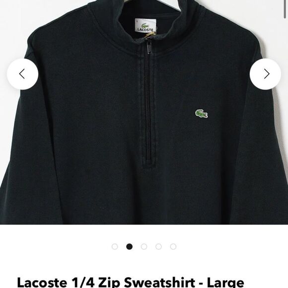 LACOSTE Vintage Mens 1/4 Zip Sweatshirt - XXL-Size 7 - Picture 4 of 6
